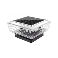 Lampe solaire à capuchon 30 LED pour aménagement paysager avec contrôle automatique marche/arrêt, étanche IP65, lampe solaire pour poteau, lampe solaire pour clôture du crépuscule à l'aube pour jardin
