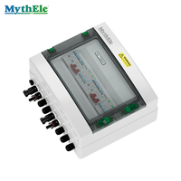 Boîtier de Combinaison DC Étanche IP65 500V 2 Chaînes 2 Entrées 2 Sorties pour Système Solaire Photovoltaïque avec SPD, MCB et Fusible avec Éclairage