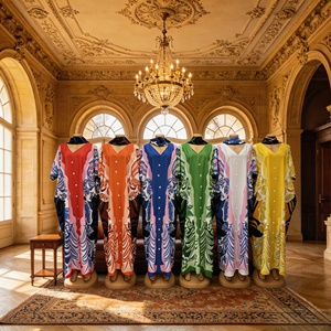 Robes Dashiki Africaines en Gros, Plusieurs Types, Imprimé Ankara, Kaftan Fluide, Coupe Ample Traditionnelle, Manches Longues, Boubou - Product Image 1