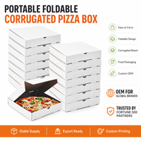 Boîte à pizza portable de qualité alimentaire, personnalisable toutes tailles, avec revêtement UV, en carton rigide, pour artisanat et logo personnalisé