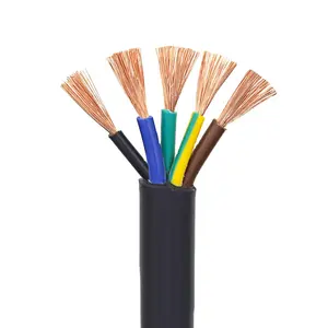 Supplier H05VV-F 2 Core 3 Core PVC Sheath Jacket Electrical Wire Flexible Power Cord Electric Wire