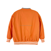 Pull-over brodé personnalisé ODM en gros, style Letterman, avec cols, poignets et ourlets côtelés, unisexe, streetwear