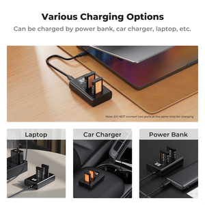 K&F Concept Convient aux appareils photo <span class=keywords><strong>Sony</strong></span> ZV-1 ZV-1F DSC-RX100, lot de 2 batteries rechargeables haute puissance 1240mAh NP-BX1 et chargeur - Product Image 5
