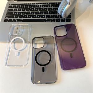 Funda Ultrafina Transparente de Plástico Rígido para iPhone 15 14 17 13 12 Pro Max 16 Plus, Carga Inalámbrica, Magnética, Transparente, de PC - Product Image 6