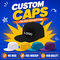 Gorras de Golf al por Mayor con Visera Plana, Multicolor, sin Marca, MOQ Bajo, Proveedor Promocional, Exportación de Gorras con Logotipo Personalizado