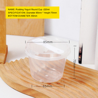 Gobelet à pudding rond carré transparent en PET PP de 220 ml et 280 ml avec cuillères, logo personnalisé, qualité alimentaire, gobelet à mousse, yaourt, dessert
