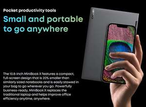 <span class=keywords><strong>Chuwi</strong></span> MiniBook X Laptop 10,8 "2K IPS Pantalla completa Modo YOGA 360 Grados Plegable Intel 11th Celeron N5100 12GB LPDDR4 + 512GB SSD - Product Image 4