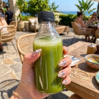 Botella PET OEM de 450 ml Directo de Fábrica con Tapa de Rosca a Prueba de Manipulaciones, Diseño Hermético de Grado Alimenticio; Apta para Jugos de Frutas