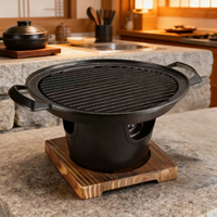 Barbecue coréen moderne haut de gamme en aluminium - Mini-grill individuel, plaque de cuisson à alcool, télécommande, portable, pour usage extérieur