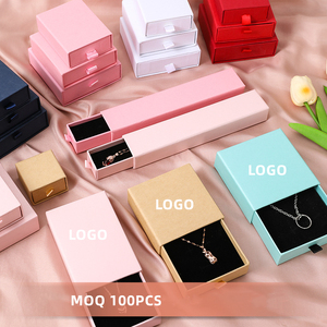 Custom Necklace Earing Gift Packaging Sponge Insert Paper Box Jewelry Box with Logo