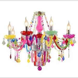 Nouvelle arrivée suspension créative éclairage coloré perles de cristal de couleur lustres largeur 140 - Product Image 6