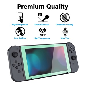 Film protecteur d'écran en verre trempé transparent HD Misty Green Border pour console Nintendo Switch - Product Image 4