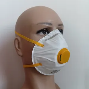 Preço de fábrica Cup Poeira Segurança Máscaras com Noseclip Ajustável leve com duas cinta trançado headband 20Pack máscara portátil