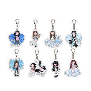 Custom Cartoon <b>Anime</b> Humanoid Acrylic <b>Keychain</b> Pendant with UV Printing High Quality Fashion Trend Student Gift for Backpacks - Product Image 1