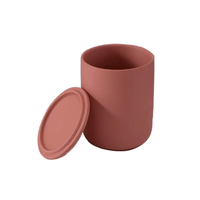 Bougie aromatique en céramique de style nordique créatif, 10 oz, ronde, mate, pour la décoration de la maison, récipient d'aromathérapie