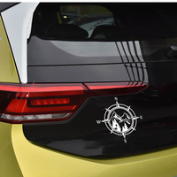 Autocollant de voiture boussole étanche, autocollants créatifs en vinyle pour vitres, pare-chocs et carrosserie, adaptés aux modèles BMW, Toyota, Honda