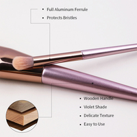 Ensemble de 10 pinceaux de maquillage professionnels de haute qualité avec manche en plastique et poils synthétiques, pour le correcteur, le crayon à lèvres et le maquillage du visage - Vente en gros
