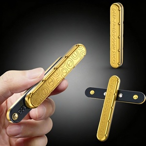 Nuevo Juguete Antiestrés Metálico de Alta Calidad, Giratorio, de Empujar y Tirar, Clicker, Deslizador EDC para Adultos - Product Image 2