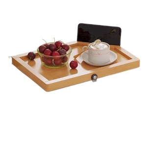 Mesa auxiliar para sofá, bandeja para reposabrazos, mesa de centro pequeña móvil, mesa auxiliar con gabinete, mini mesa con estante de almacenamiento, estante de almacenamiento práctico. - Product Image 5
