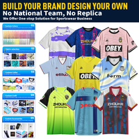 Harga Pabrik Jersey Sepak Bola Pria Custom Personalisasi Seragam Tim Grosir Sublimasi Poliester Jacquard Kaos Jersey Sepak Bola