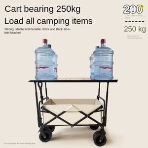 Carrito Plegable con Capacidad <span class=keywords><strong>de</strong></span> 160L, Ruedas Todoterreno <span class=keywords><strong>para</strong></span> Camping, Aire Libre y Compras - Product Image 3