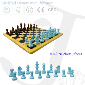 2.2in <strong>Unique</strong> Wooden <strong>Chess</strong> <strong>Set</strong> for Children New Design Unfolding Board Colorful Checkers Tic-Tac-Toe Includes Concept <strong>Unique</strong> Box - Product Image 2