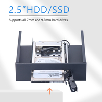 Unestech-Support mobile pour disque dur SSD SATA Hot-Swap de 2.5 pouces, support de lecteur optique de 5.25 pouces pour ordinateur