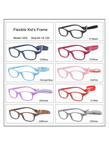 Cao Cấp Trẻ Em An Toàn Linh Hoạt Giá Rẻ Kính Mắt Khung Kính Quang Học Cho Trẻ Em Bé Kính Khung 12 OEM Dịch Vụ Tr90 Rắn - Product Image 2