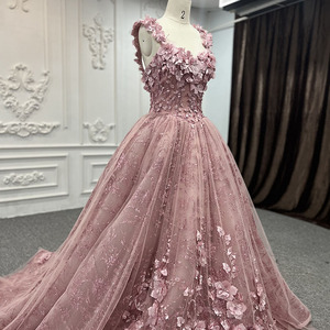 Jancember 9854 rose princesse robes de soirée modestes robes pour femmes mariage - Product Image 4