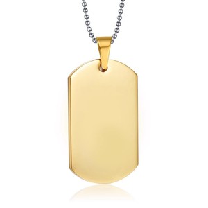 Titane acier inoxydable étiquette de chien collier chaîne publicité promotion pendentif étiquette en métal personnalisée - Product Image 3