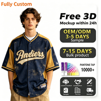 Maillot de baseball personnalisé pour les marques d'influenceurs sur les réseaux sociaux, impression par sublimation, 100% polyester, style hip-hop, service OEM