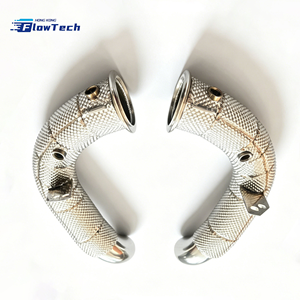 Downpipe de performance pour BMW M5 F10 S63 4.4L V8 bi-turbo avec bouclier thermique – Composant d'échappement à montage direct - Product Image 4