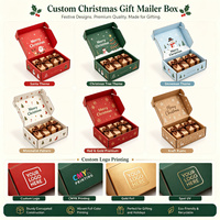 Boîtes d'expédition en carton ondulé personnalisées pour Noël, petites séries, faible MOQ, emballages cadeaux pour l'envoi et l'emballage festifs