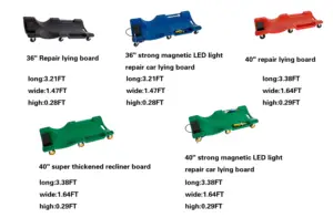 Китайский завод, оптовая продажа, 40-дюймовая 36-дюймовая наклонная доска для ремонта автомобилей, пластиковый автомобильный гусеничный скейтборд для ремонта автомобиля