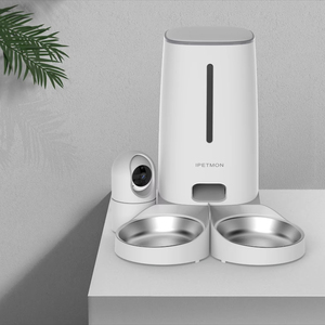Distributeur automatique de nourriture pour animaux de compagnie CITICITY en acier inoxydable intelligent avec Wi-Fi, charge automatique, caméra à distance et contrôle par application mobile pour chiens - Product Image 4