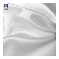 Tela Mikado de Seda Blanca de Alta Calidad para Vestidos de Novia, Satén Twill Tejido de 250D y 160gsm