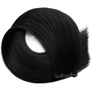 Extensions per <span class=keywords><strong>capelli</strong></span> <span class=keywords><strong>veri</strong></span> Haiyi Hair Genius Weft Double Drawn, nuove, vergini, con cuticole allineate, <span class=keywords><strong>capelli</strong></span> cinesi all'ingrosso # Colore Popolare 1B - Product Image 5
