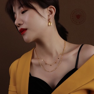 Sexy Jewelry Women Layer Choker <b>Chain</b> Necklace Stainless Steel Custom Charm Diamond Necklace - Product Image 4