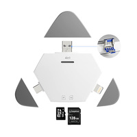 Lector de Tarjetas SD Magnético F3.0 Compatible con iPhone Tipo C USB, Tableta Android, Cámara para Computadora