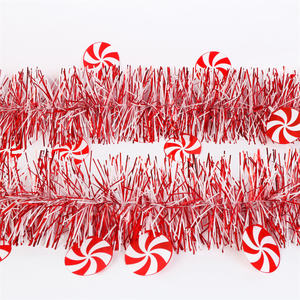 Ingrosso forniture per feste natale 2M * 8 + 15CM PET Tinsel ghirland con decorazione lecca-lecca - Product Image 4
