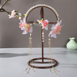 Tocado Hanfu para mujer, diadema de cristal exquisita estilo Tang, colgante para la frente, borla de estilo antiguo de hada, accesorio para el cabello de estilo antiguo - Product Image 1