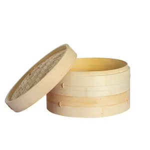Piroscafo commerciale in bambù all'ingrosso di alta qualità per cestello da cucina per alimenti