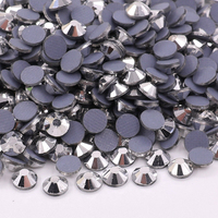 Strass Chaton Argentés en Vrac, Pierres de Cristal à Dos Plat pour la Décoration de Vêtements, l'Artisanat et la Fabrication de Bijoux, Dos en Feuille, Vente en Gros