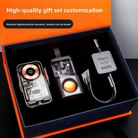 Cadeau d'affaires de luxe inspiré de la technologie, boîte-cadeau en alliage ABS haut de gamme avec électronique sur le thème du mecha, personnalisable pour la fête des pères