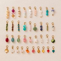 Nouveauté 2026 : Breloques personnalisées DIY en acier inoxydable, bijoux fantaisie avec pierres colorées, perles et pendentifs plaqués or 18 carats PVD pour la création de bijoux et cadeaux