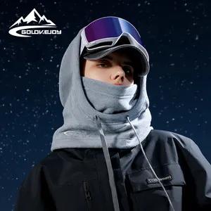 Oem Masker bulu tahan angin masker Ski wajah penuh pelindung masker Balaclava hangat tudung masker salju untuk mengendarai sepeda motor Ski Snowboarding