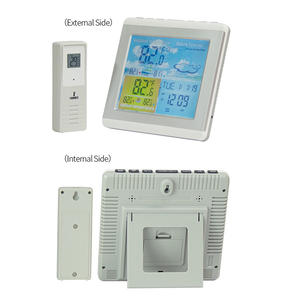 EMAF Maison Sans Fil Numérique Prévisions Météo Bureau Réveil Thermomètre Hygromètre Capteur Extérieur <span class=keywords><strong>Station</strong></span> Météo Horloge - Product Image 4