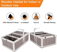 Cage de cochon d'inde moderne, taille de la maison de tortue, enclos en bois pour petits animaux