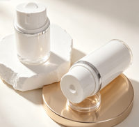 Échantillon gratuit de flacons cosmétiques en plastique blanc sous vide 15ML 30ML 50ML 100 ML 120ML 150ML, flacons à pompe sans air en PP