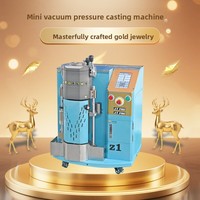 Machine de moulage sous vide pressurisée pour bijoux, 1 kg, puissance 5 kW, fusion rapide en 3 min, sans sable, pour or et métaux précieux
